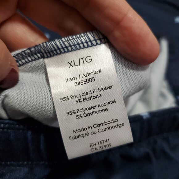 P.J. SALVAGE Pajama Set Top & Bottoms Stretch LS Wide Leg Navy Stars Women's XL - Picture 11 of 16